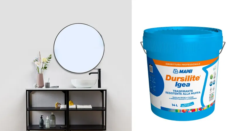 Dursilite Igea, idropittura murale traspirante di Mapei